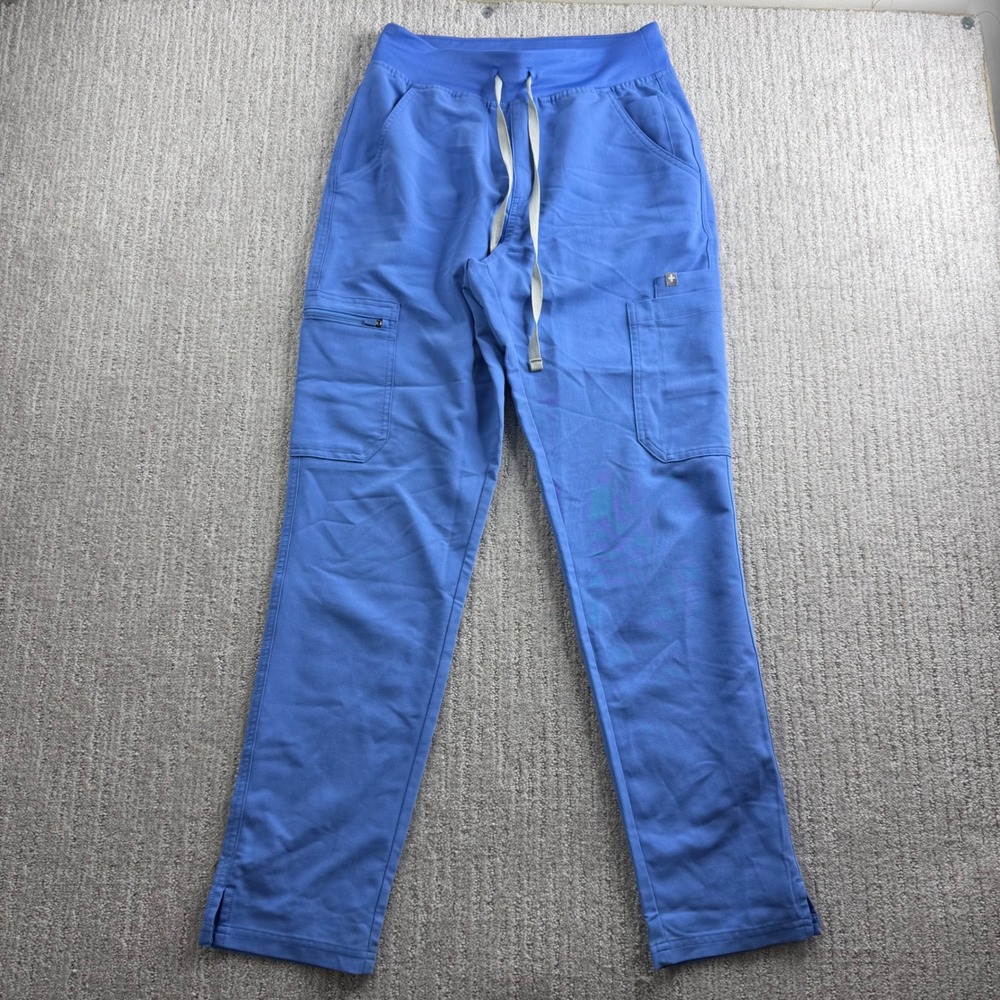 FIGS HW Yola High Waisted Cargo Scrub Pants Blue Womens Size S W22SW2013